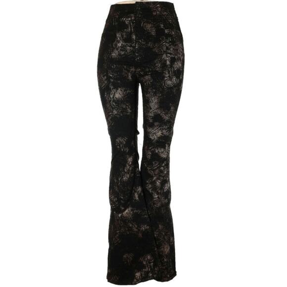 Free People Metallic Jade Flares - Picture 2 of 6
